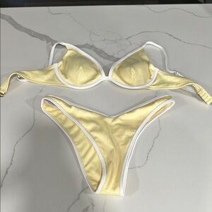 Yellow and white Hollister bikini